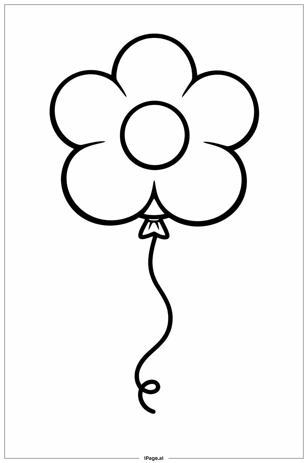  フウセンカズラの塗り絵ページ 