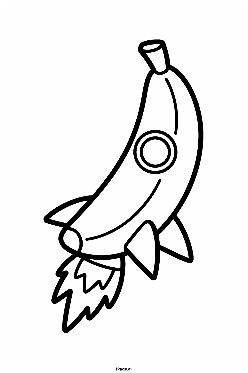 Bananenrakete Ausmalseite
