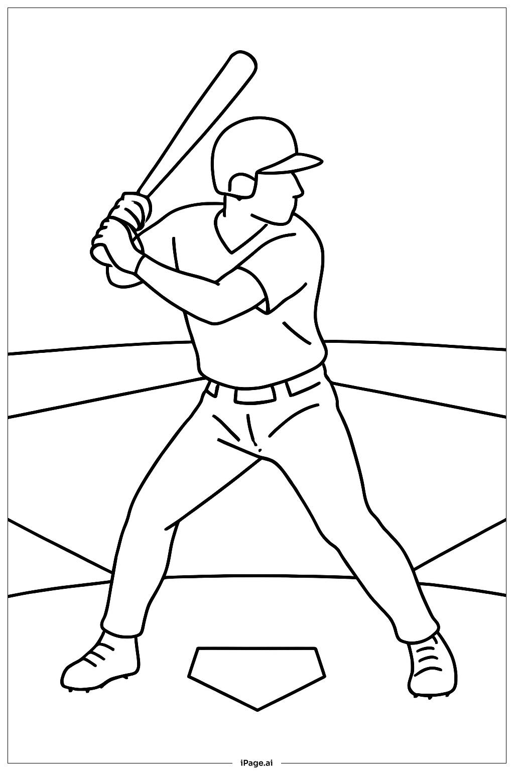 Joueur de baseball au bâton