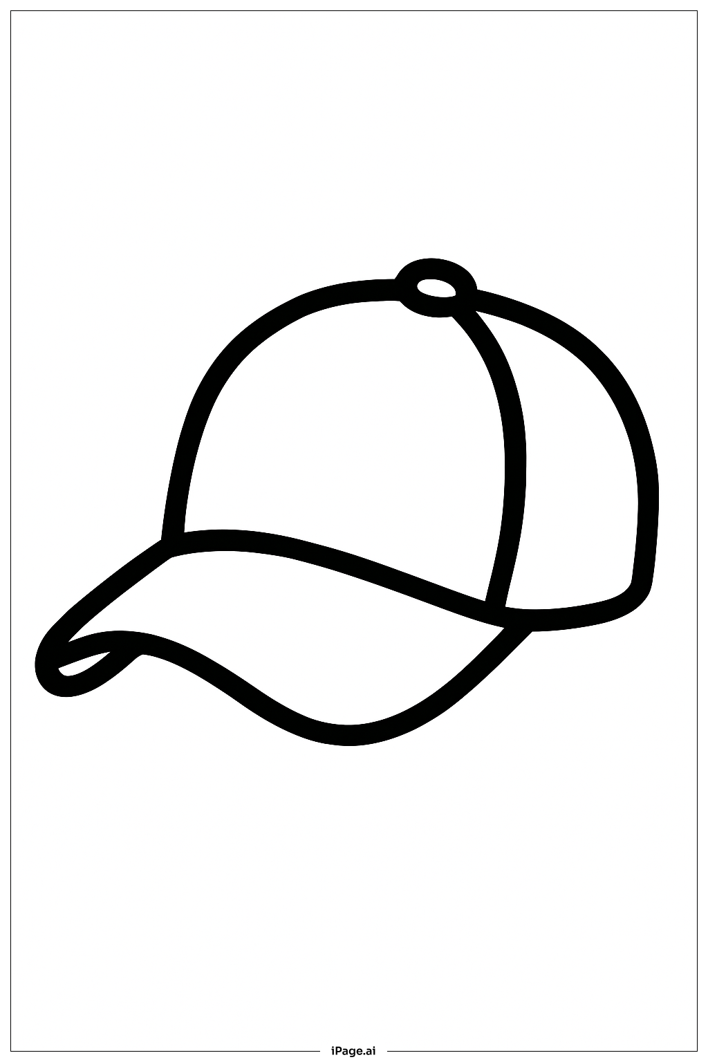 Page de coloriage Casquette de baseball