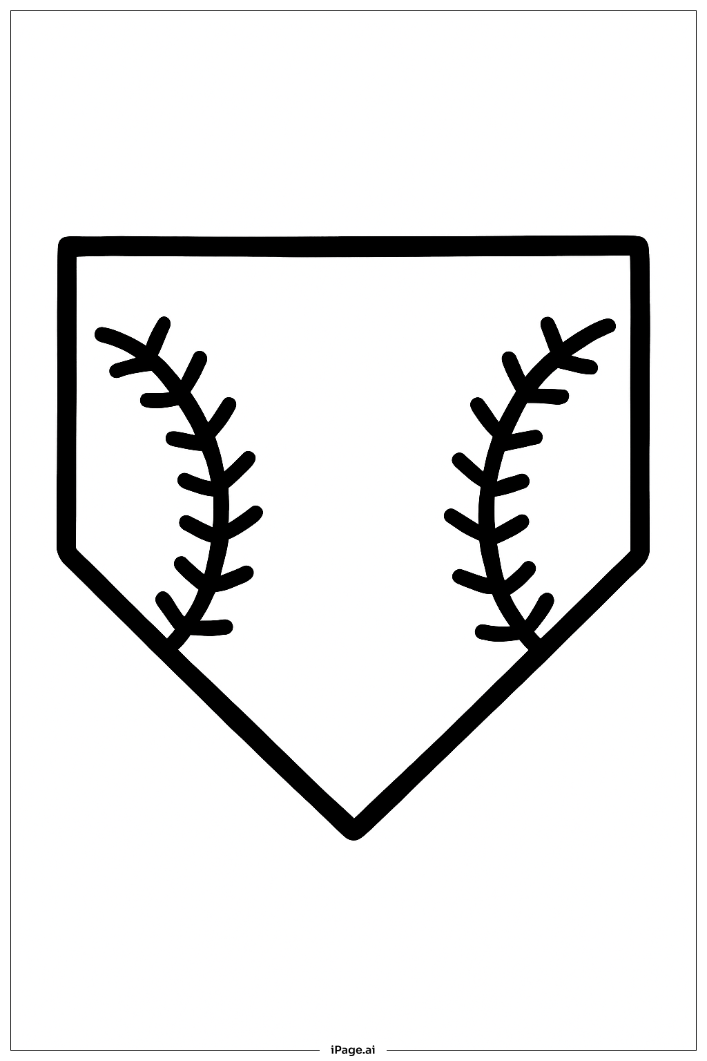 Page de coloriage Marque de Base au Baseball