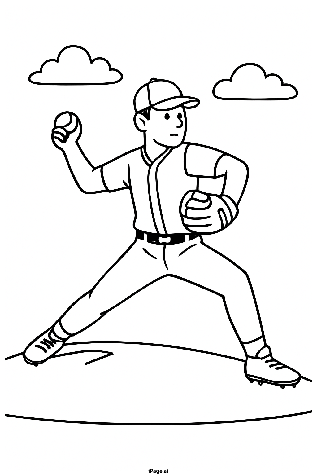 Lanceur de baseball en plein lancer