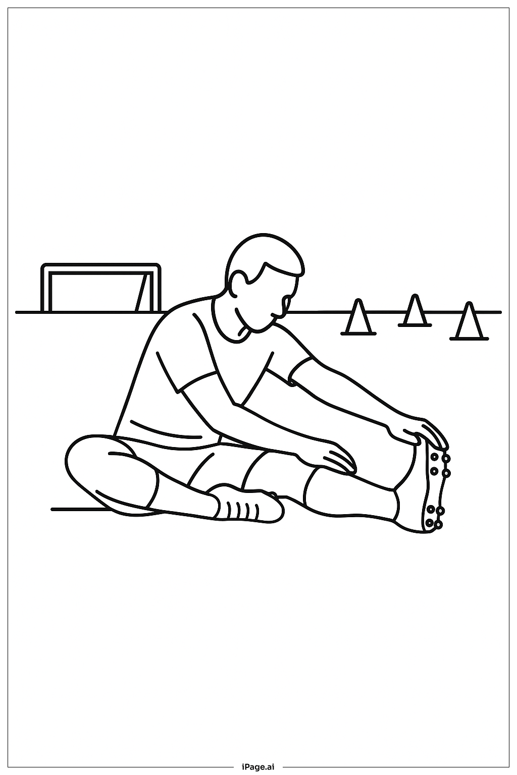  棒球暖身伸展著色頁 