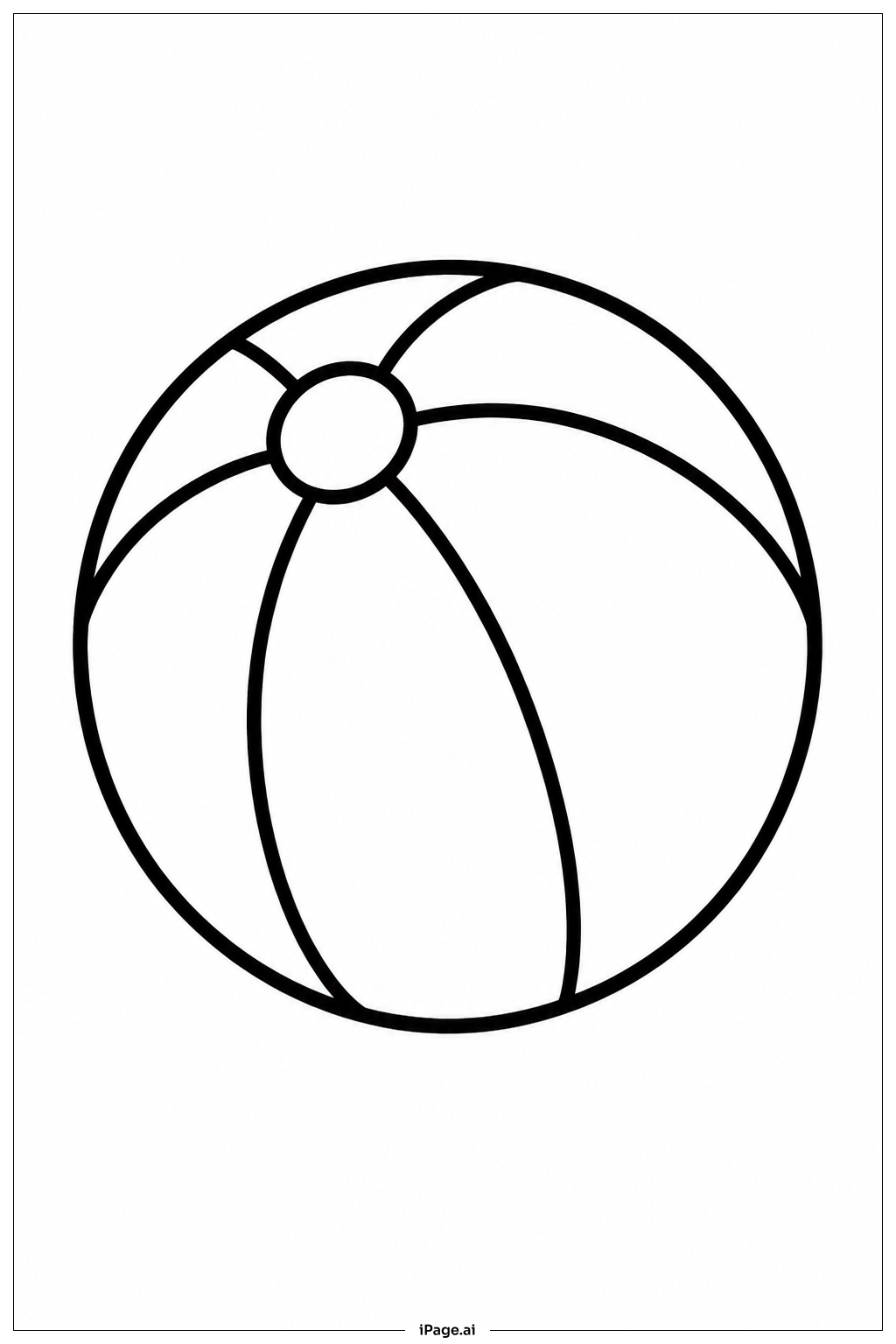 Página para colorear de Pelota de playa