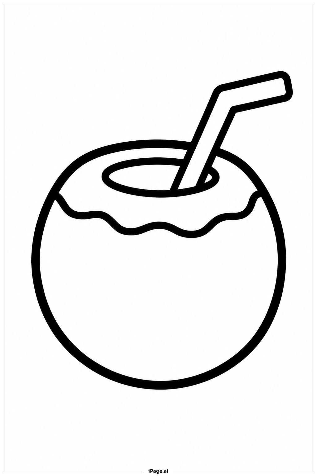 Página para colorear de Coco de Playa