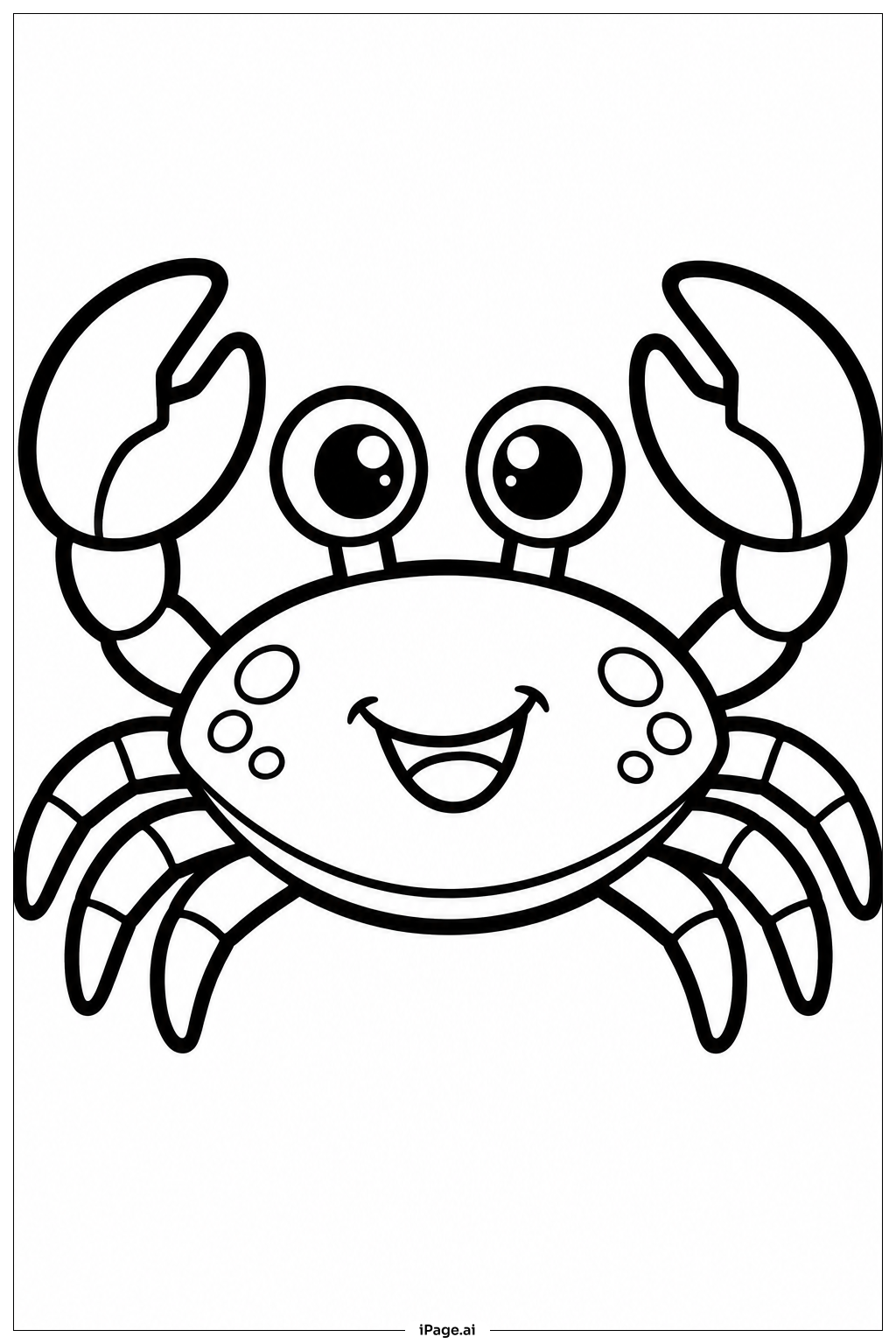 Página para colorear de Cangrejo de Playa