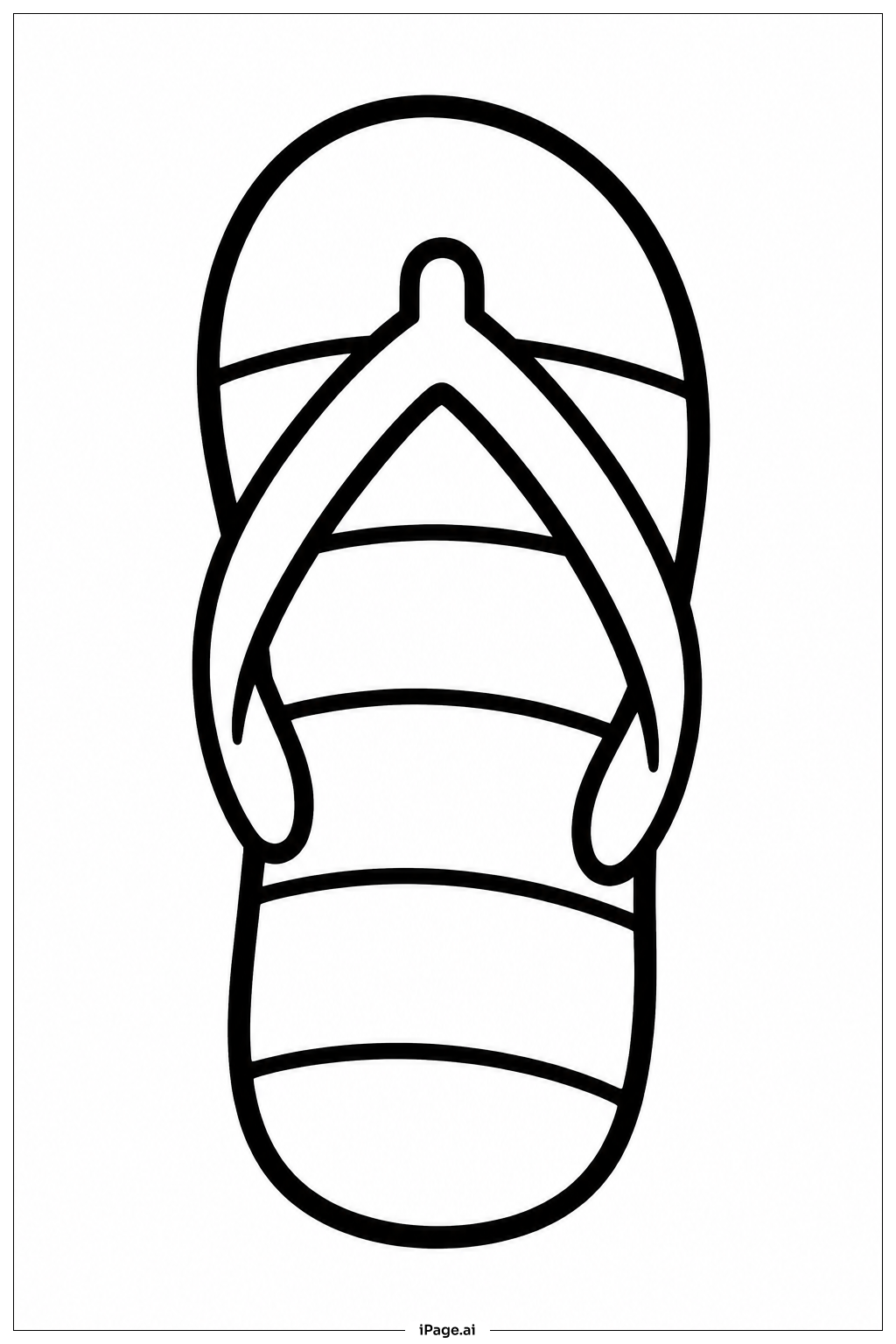Página para colorear de Chanclas de Playa
