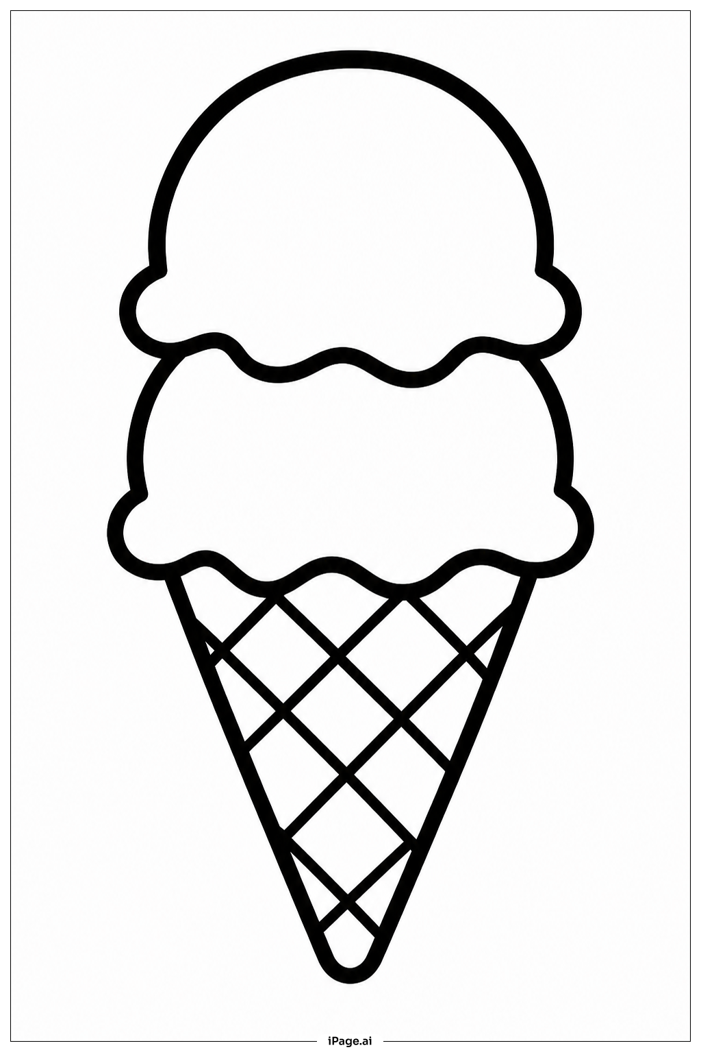 Página para colorear de Helado de Playa