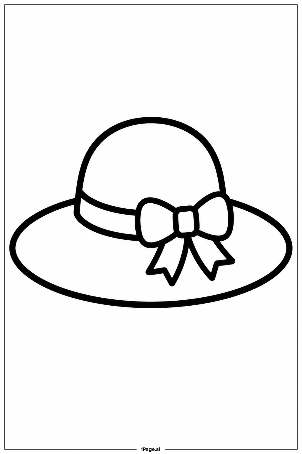Página para colorear de Sombrero de Playa