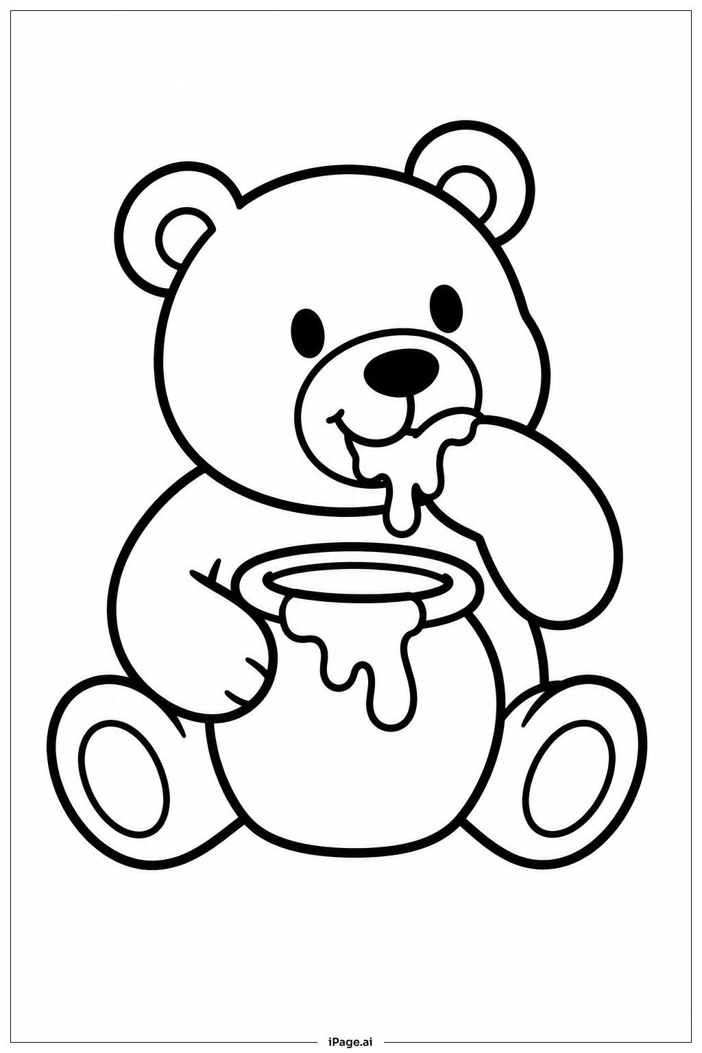 Urso comendo mel