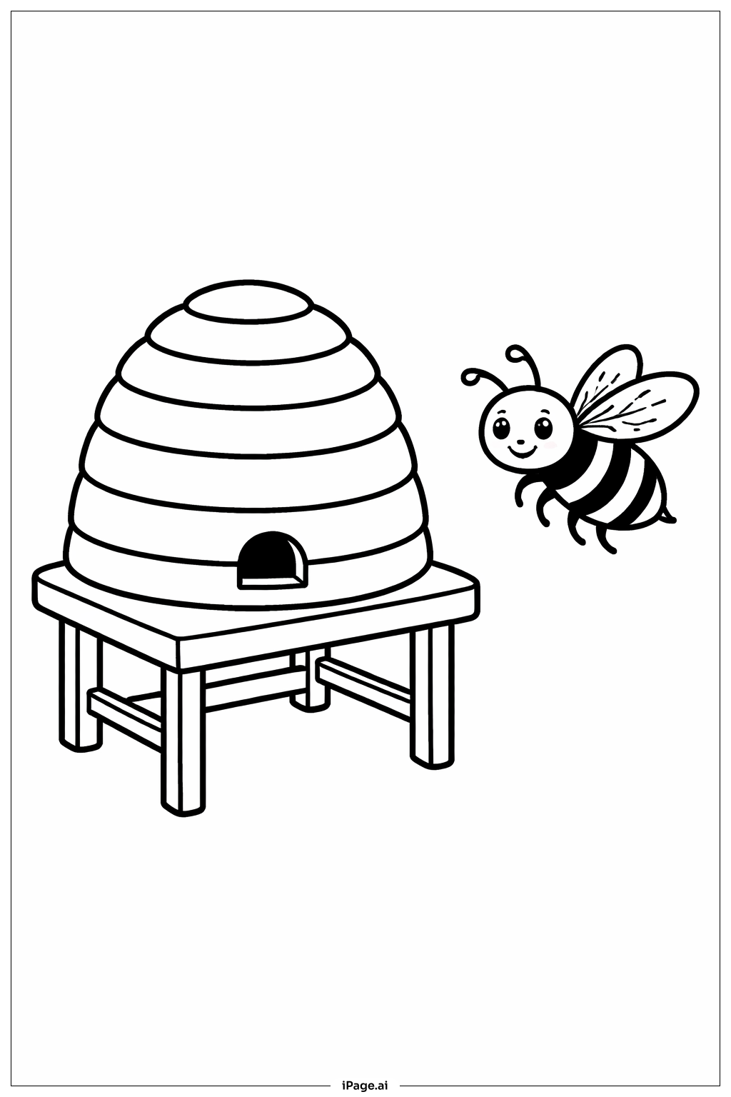  Trang tô màu Con Ong Bên Kệ Tổ Ong 