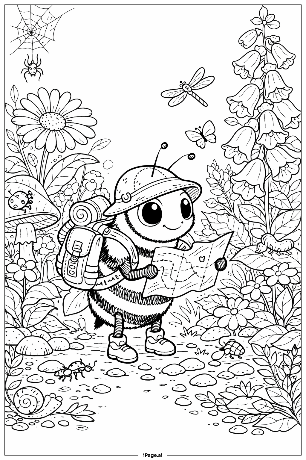  Trang tô màu Chú Ong Thám Hiểm Trong Rừng 