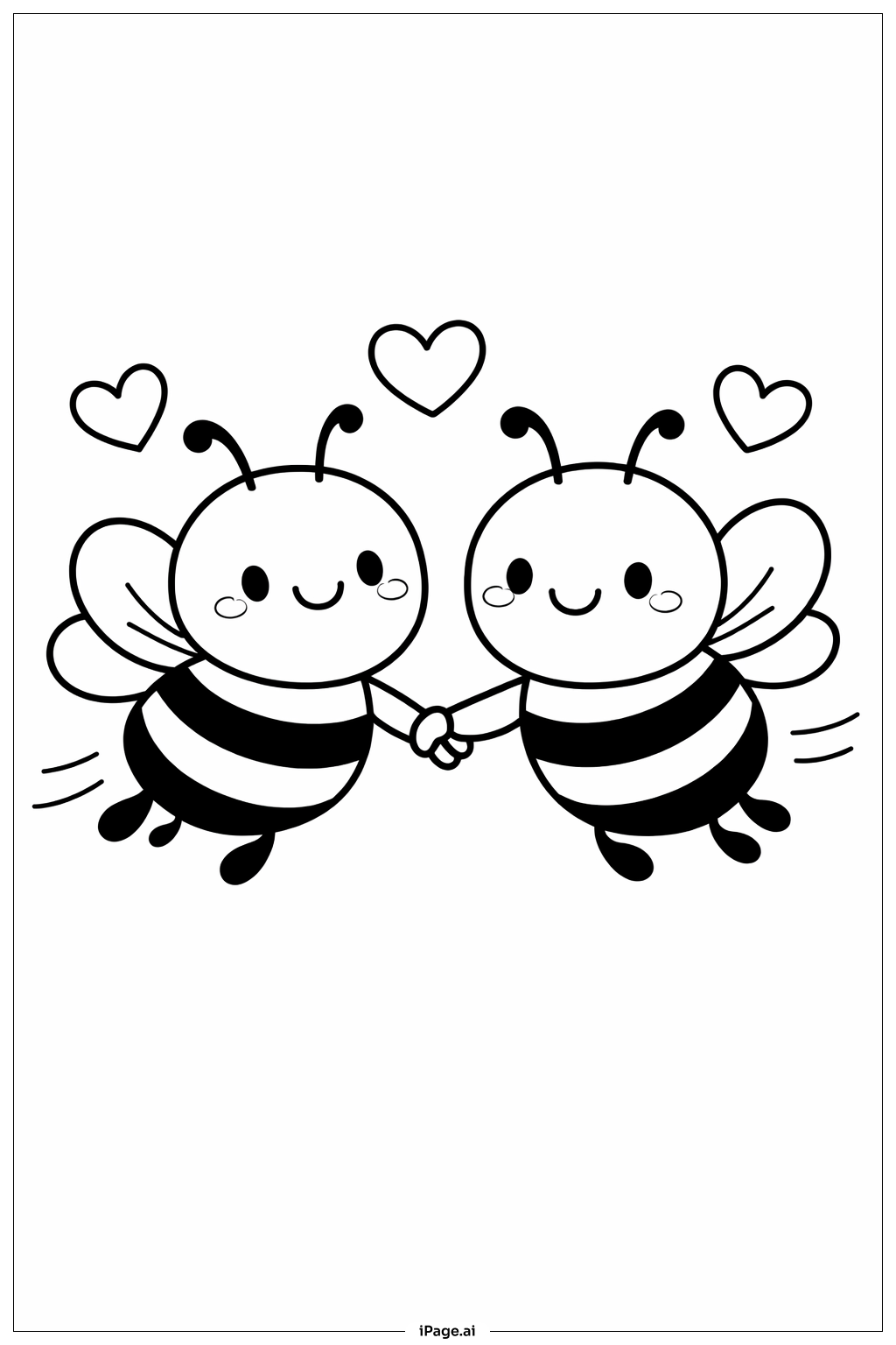  ミツバチフレンズの飛行の塗り絵ページ 