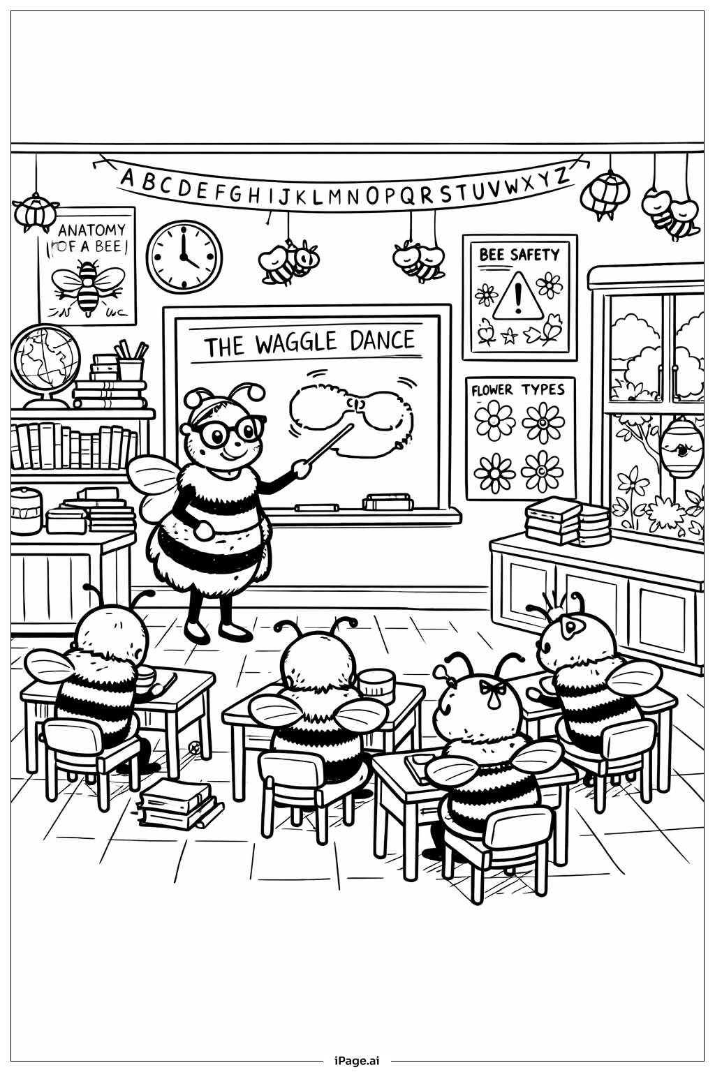 Trang tô màu Con Ong