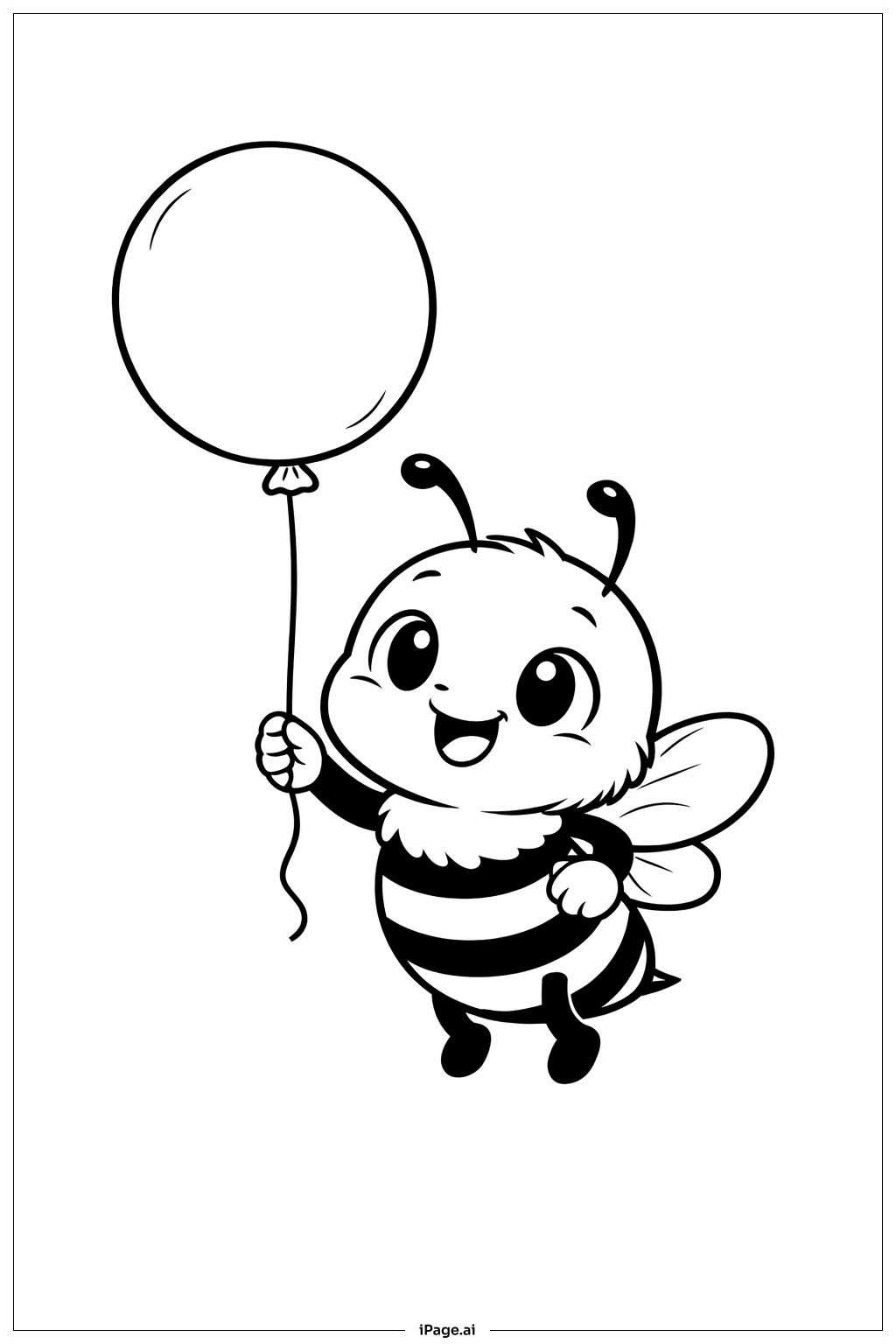  Trang tô màu Con Ong Và Bong Bóng 