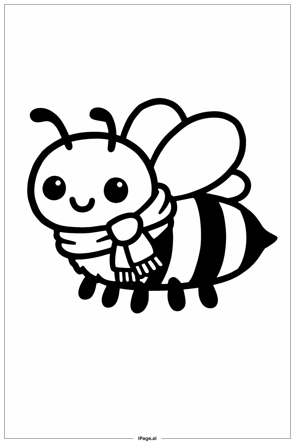 マフラーをしたミツバチ シンプル