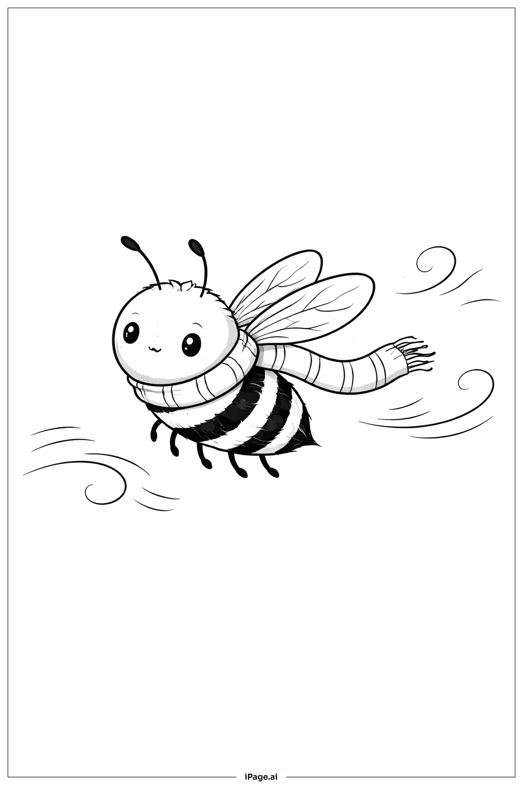  Trang tô màu Con ong với khăn quàng cổ 