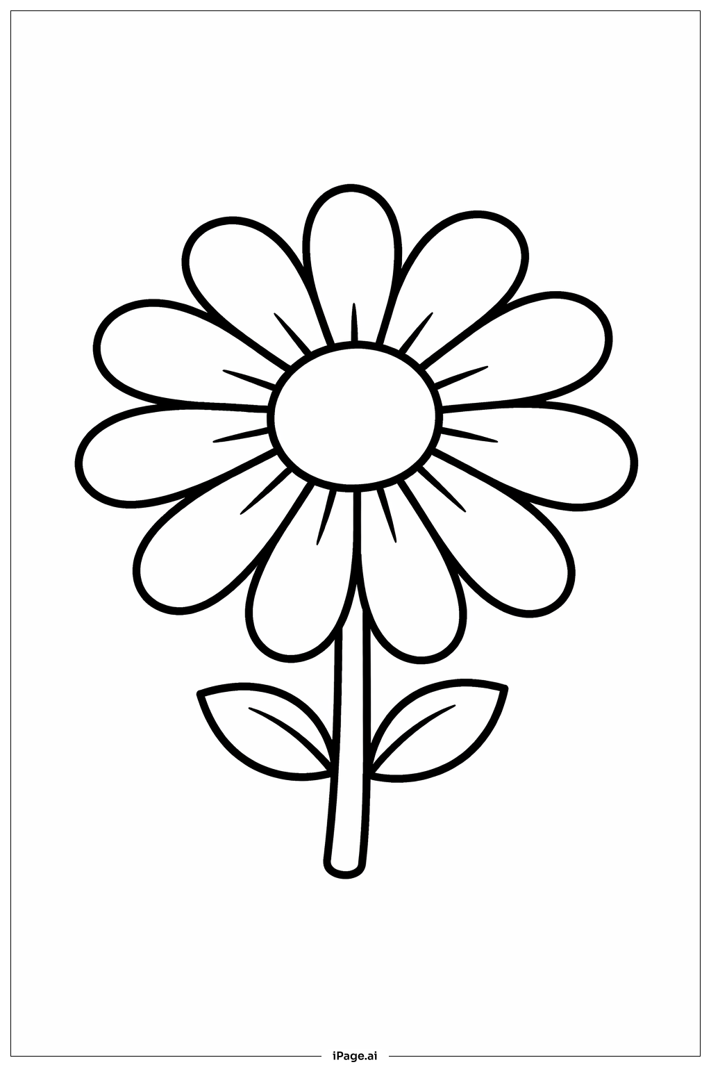 Big Daisy Flowers Coloring Page
