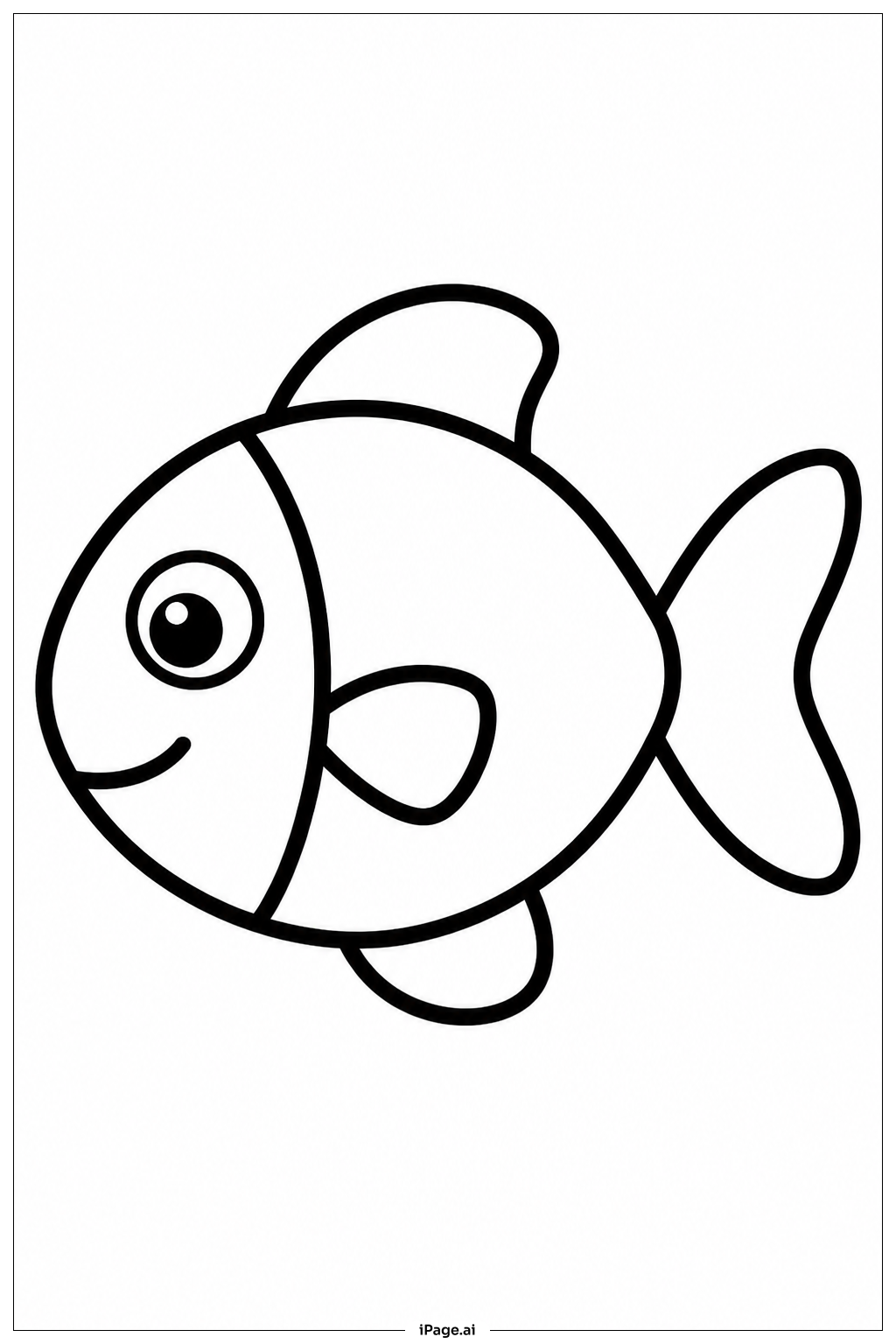Página para colorir de Peixe Grande