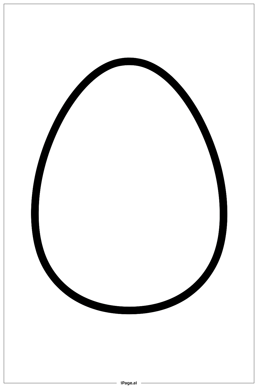 Big Single Egg Coloring Page