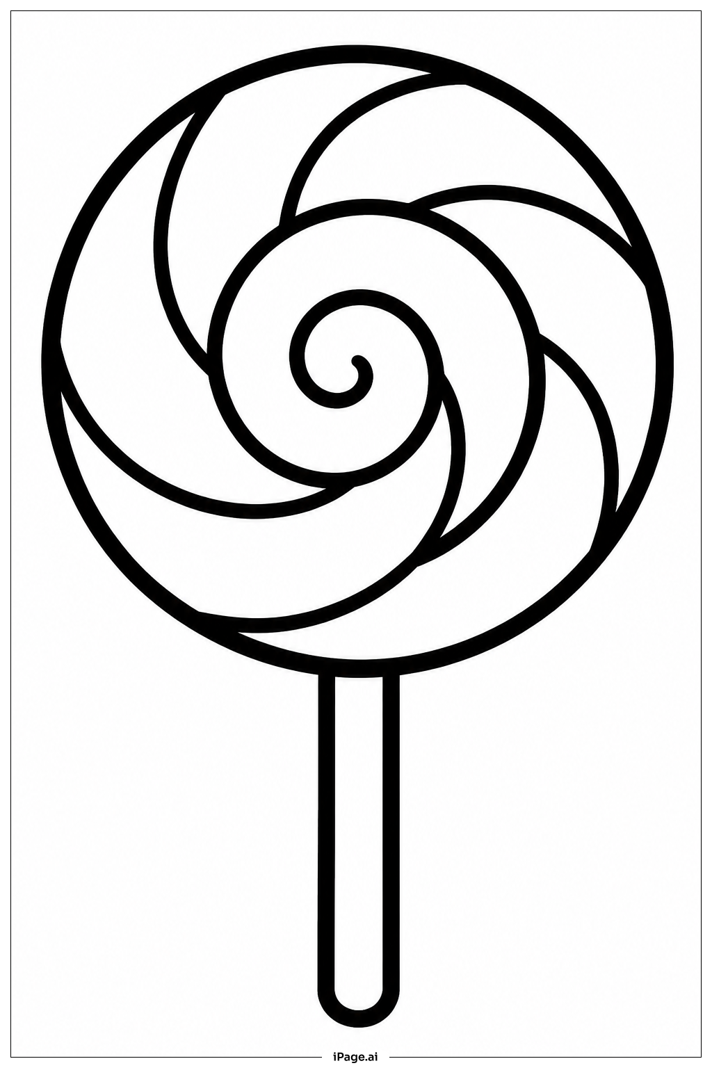 Página para colorear de Gran Piruleta Espiralada