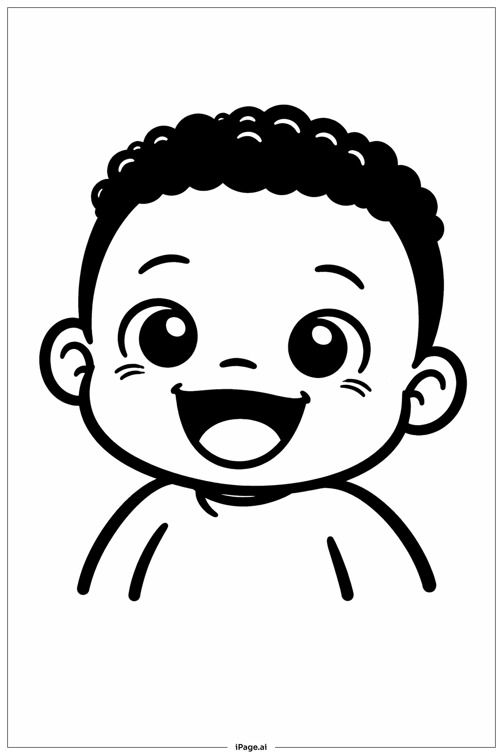  Black History Month Baby Portrait Coloring Page 
