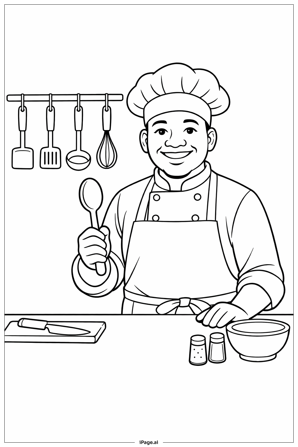  Black History Month Chef In Kitchen Coloring Page 