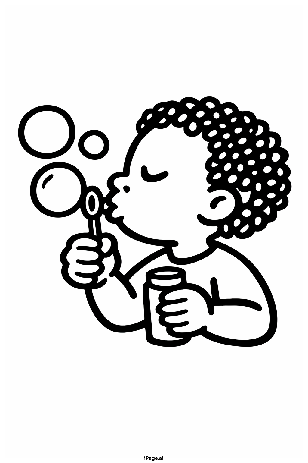  Black History Month Child Blowing Bubbles Coloring Page 
