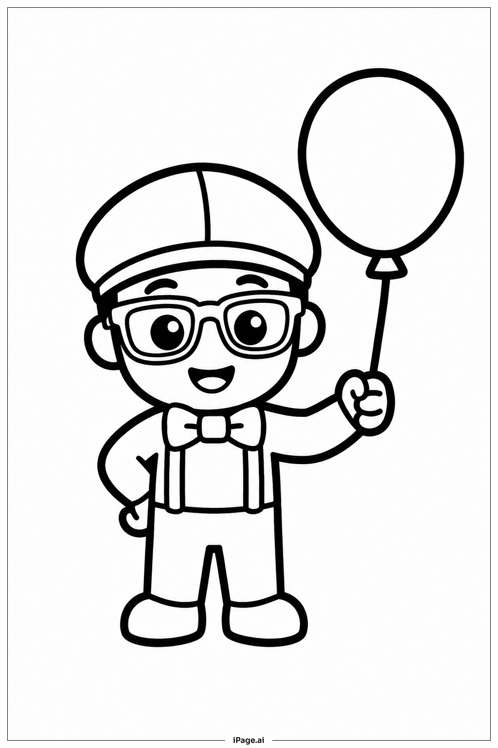  ブリッピの大きな笑顔の塗り絵ページ 
