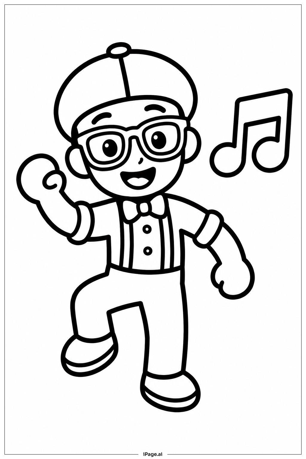  ブリッピーダンシングの塗り絵ページ 