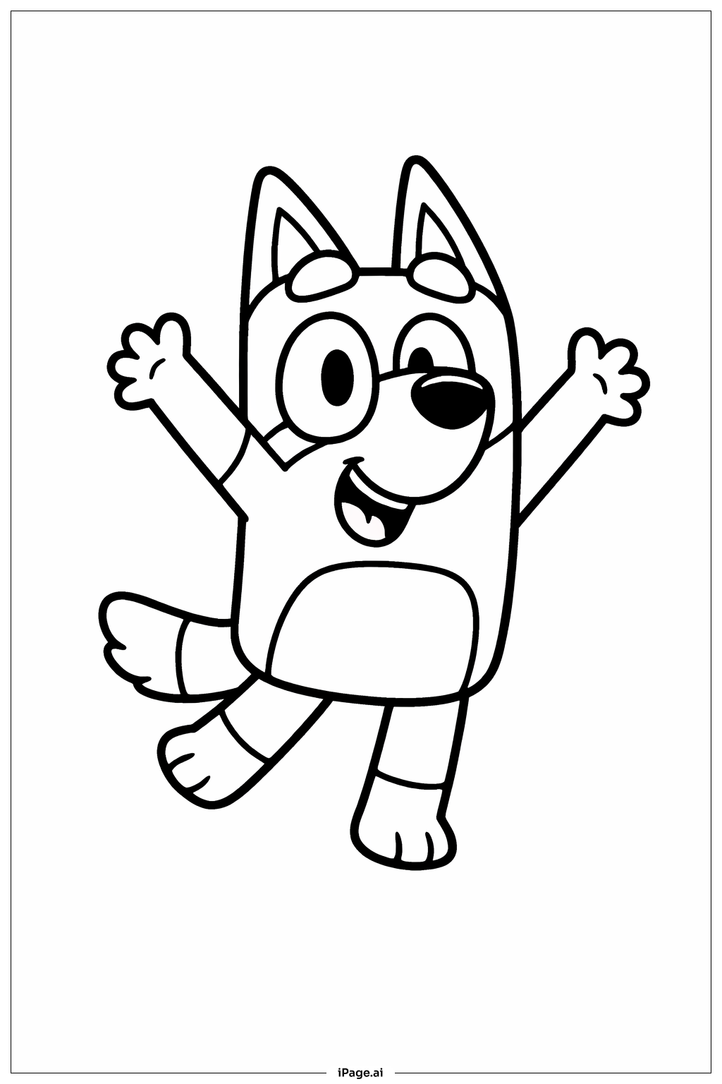 블루이 춤추기 색칠공부 페이지