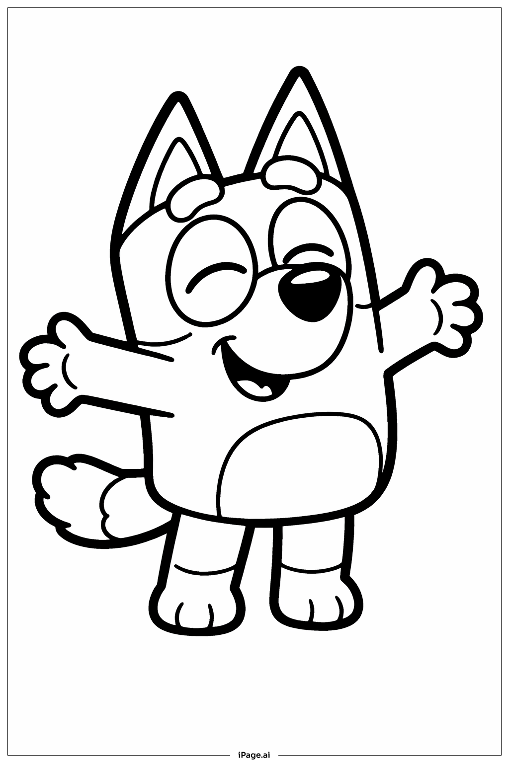 블루이 안기기 색칠공부 페이지