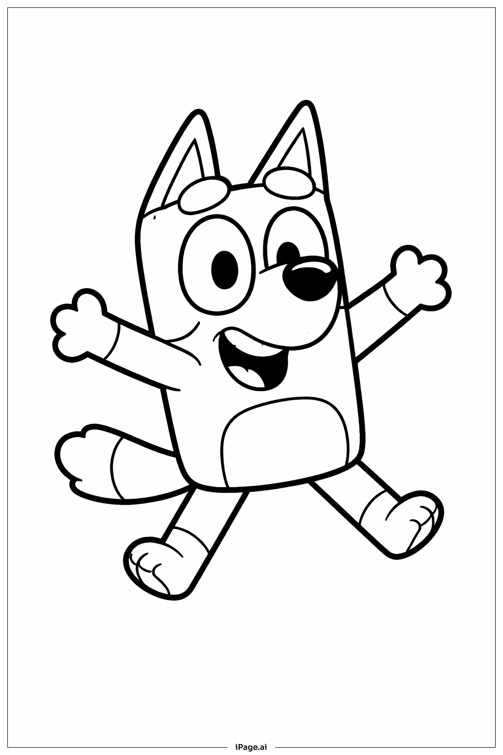 블루이 점핑 색칠공부 페이지