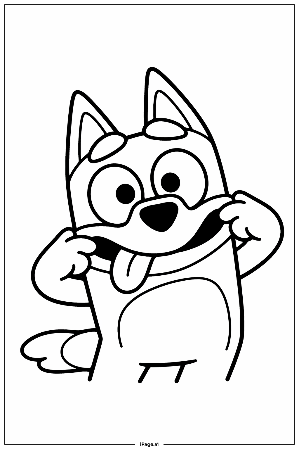 블루이 얼굴 만들기 색칠공부 페이지