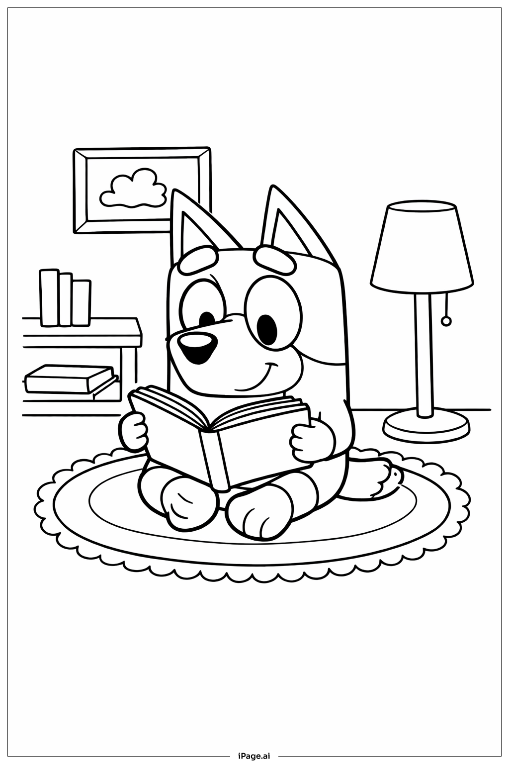 블루이 읽기 책 색칠공부 페이지