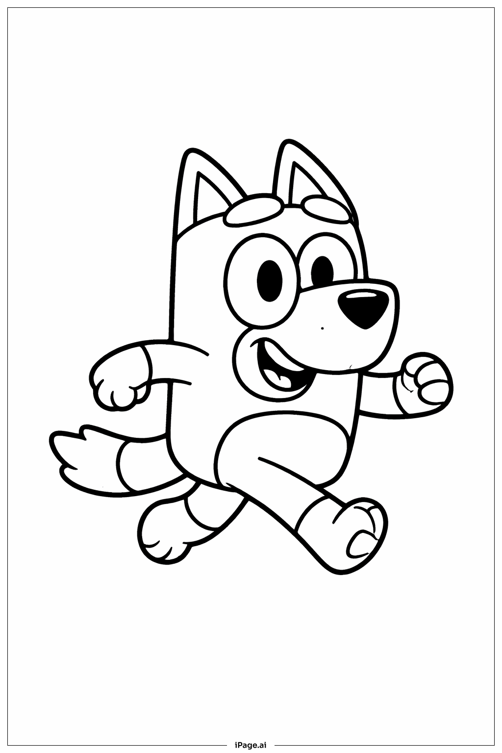 블루이 달리기 색칠공부 페이지