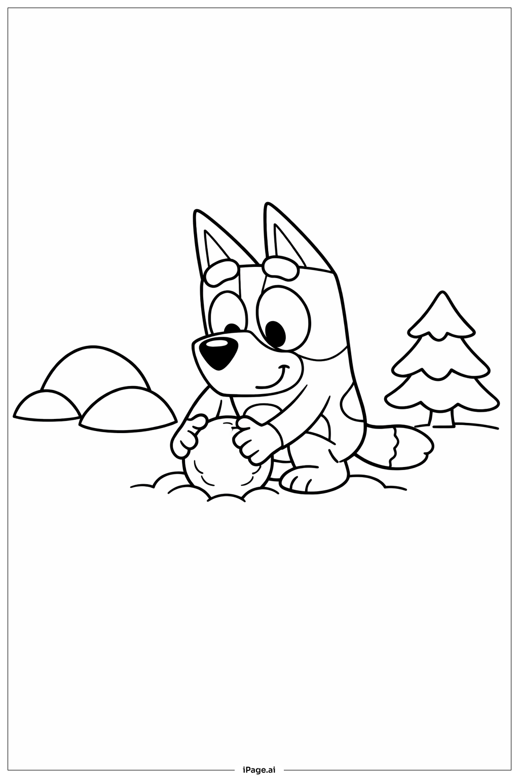 블루이 눈놀이 색칠공부 페이지