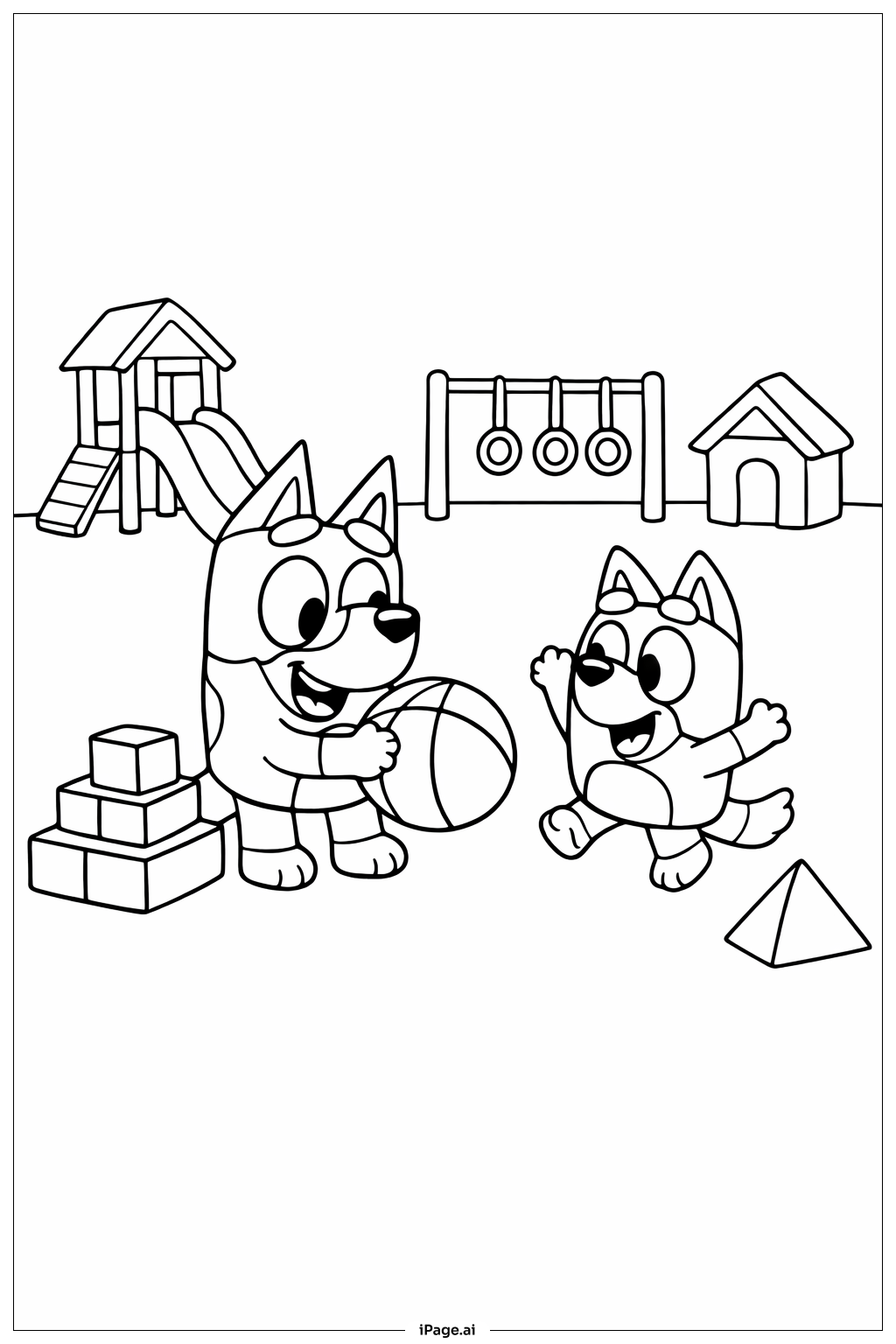 블루이와 빙고 친구 색칠공부 페이지