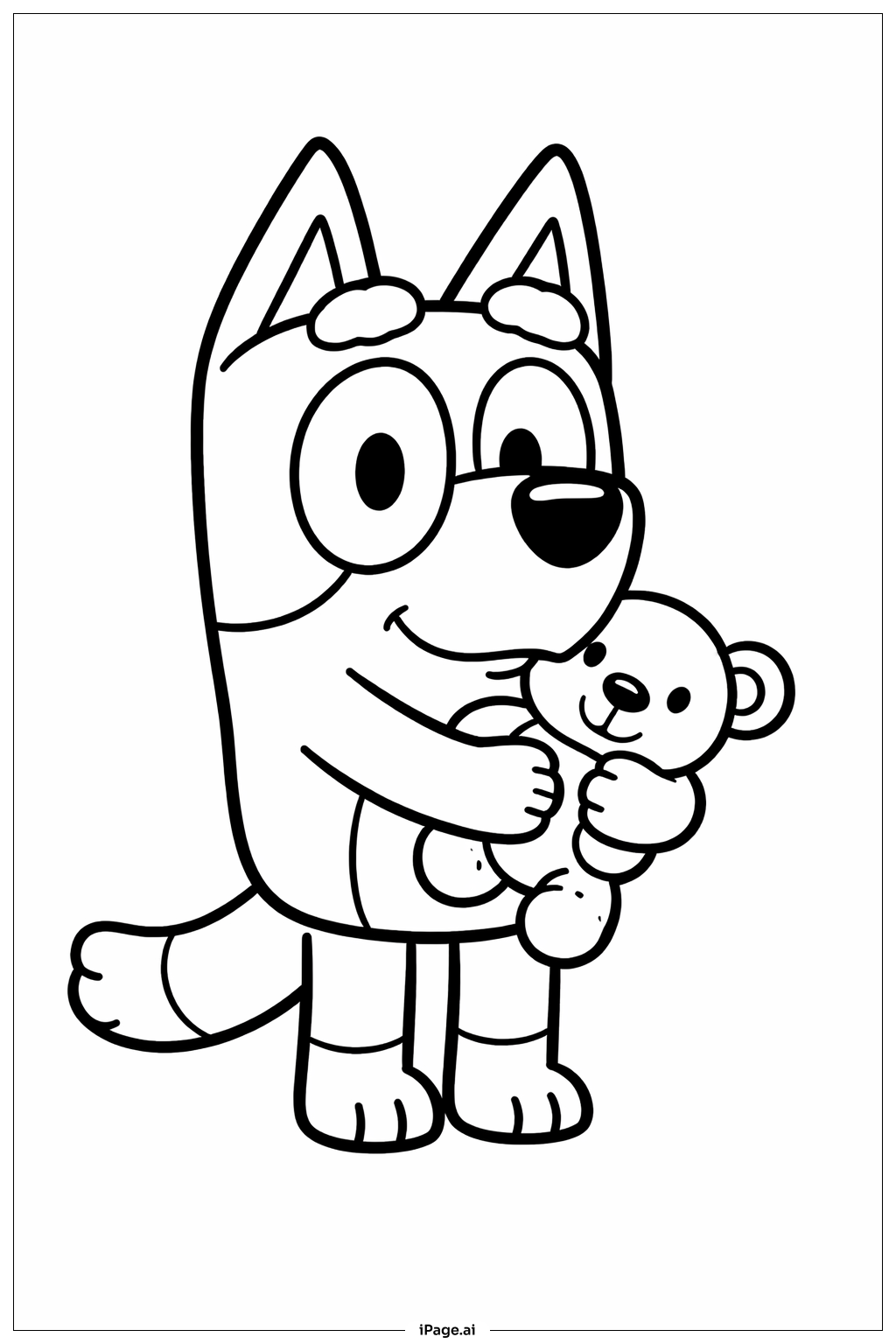 테디와 블루이 색칠공부 페이지