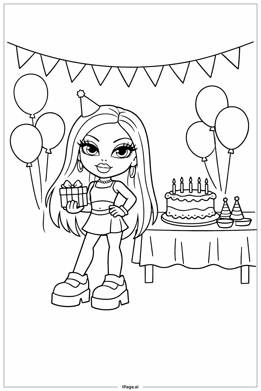 생일 파티의 브라츠 인형