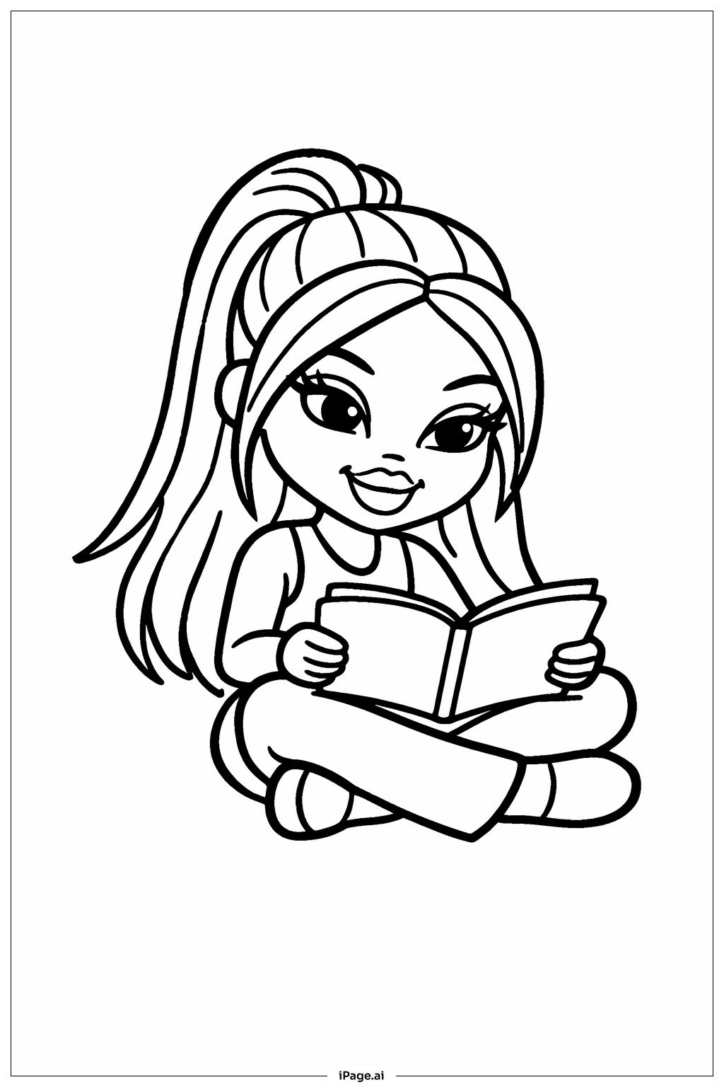 브라츠 인형 독서 책 색칠공부 페이지