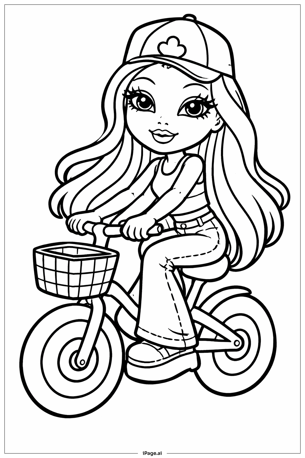 브랫츠 인형 자전거 타기 색칠공부 페이지