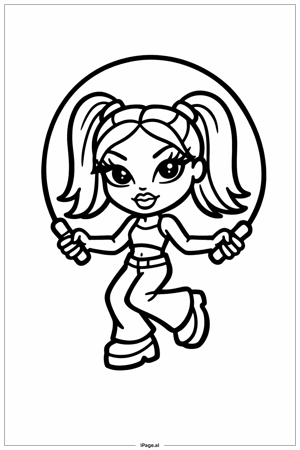 브라츠 인형 줄넘기 색칠공부 페이지