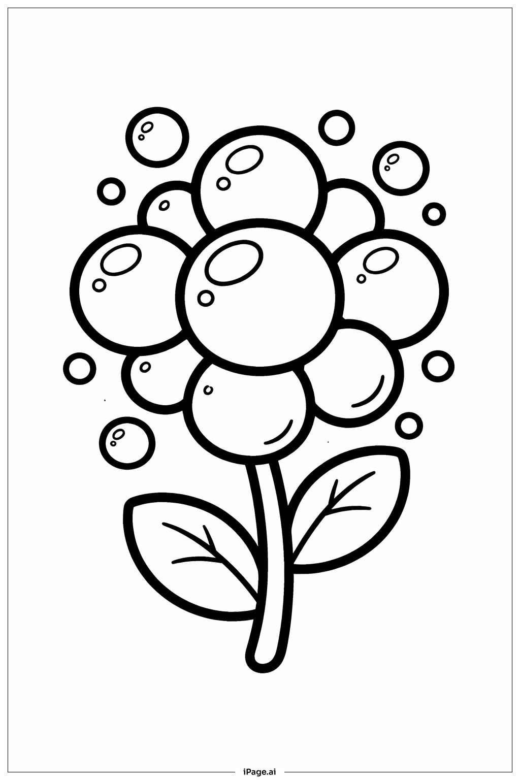 Bubble Flower Bloom Coloring Page