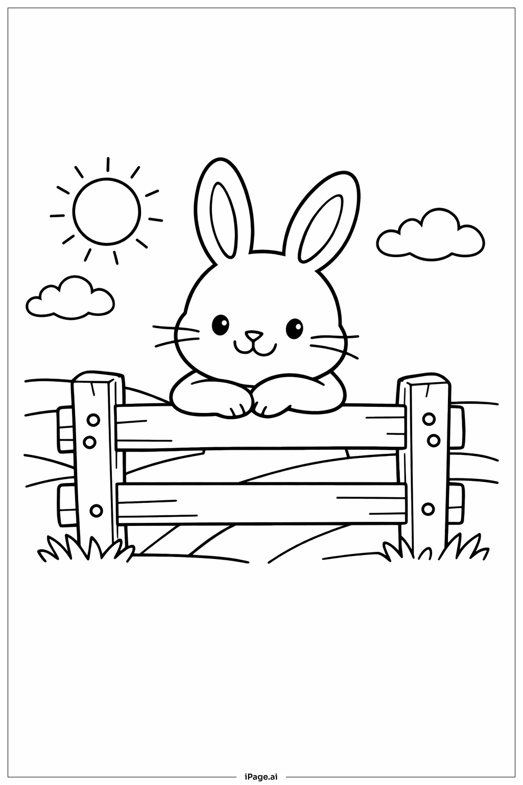 농장 울타리 토끼