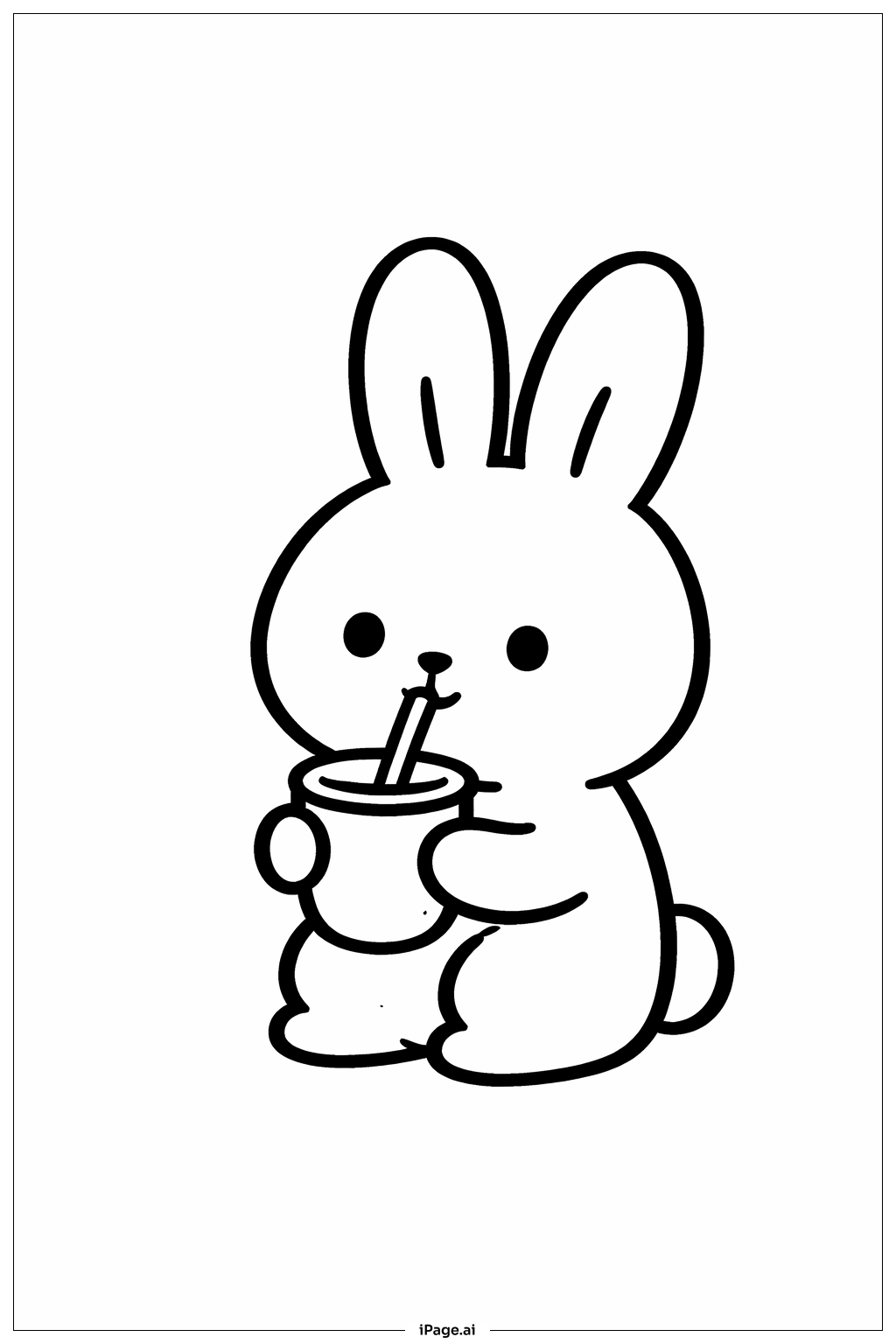 Coelho Bebendo Leite