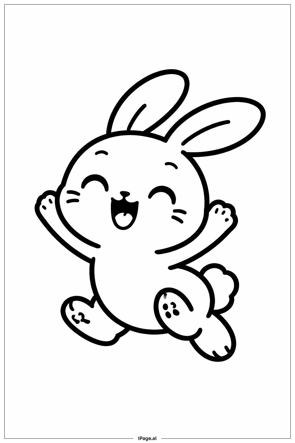  Página para colorir de Coelhinho Saltitante 