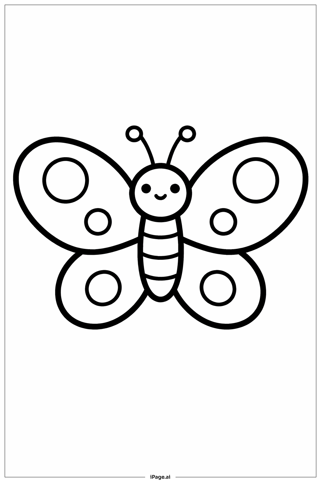 Butterfly Flying Coloring Page