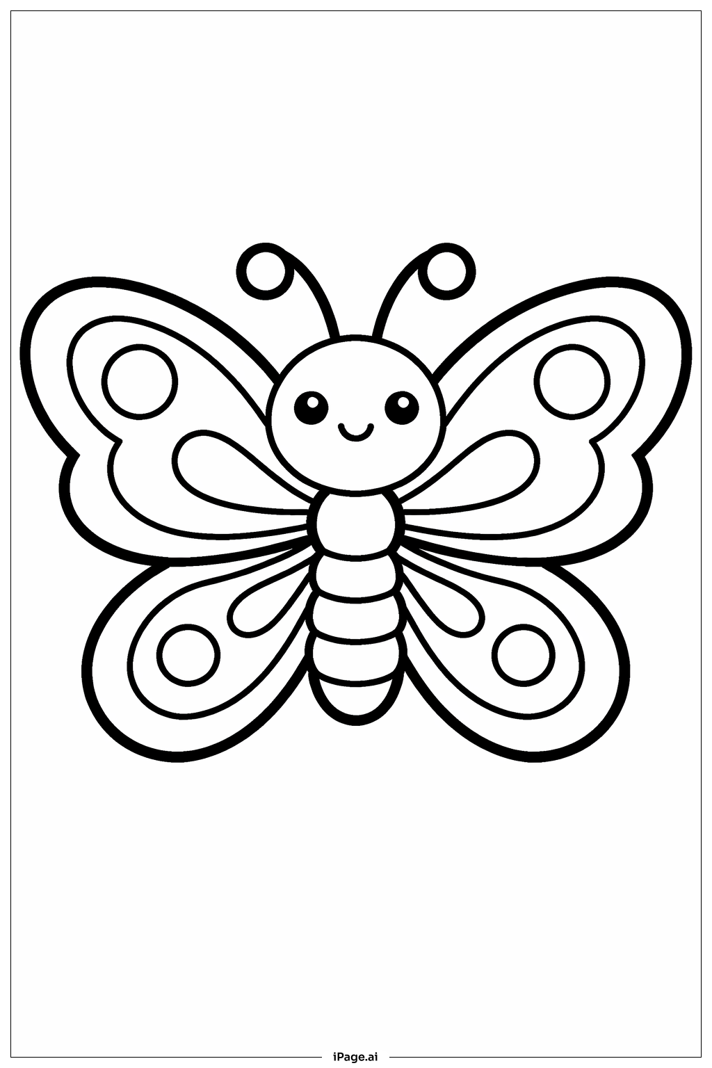 Butterfly Sitting Coloring Page