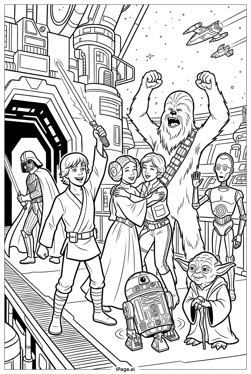 Star Wars reunion on bustling orbital station